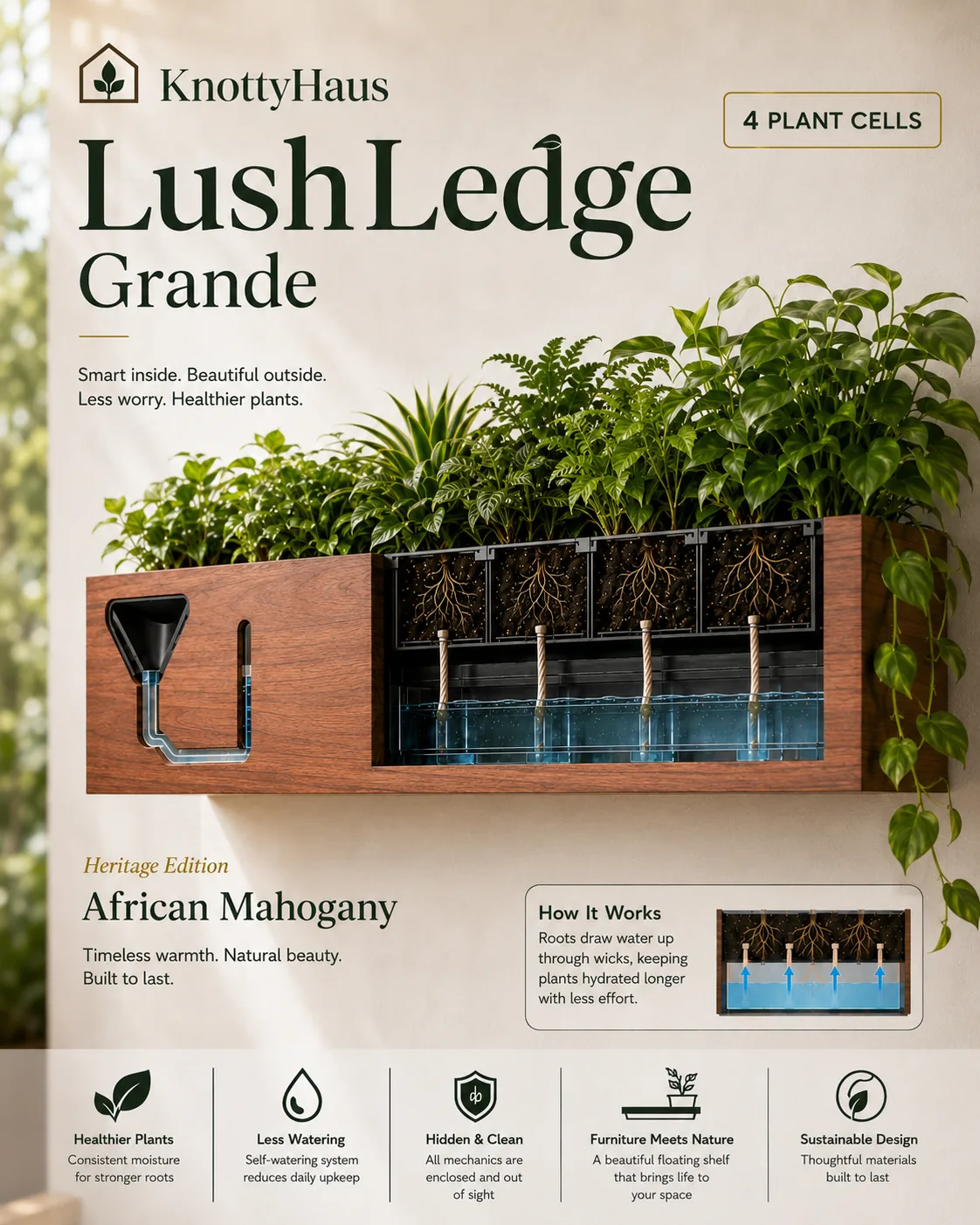 LushLedge Grande Heritage African Mahogany