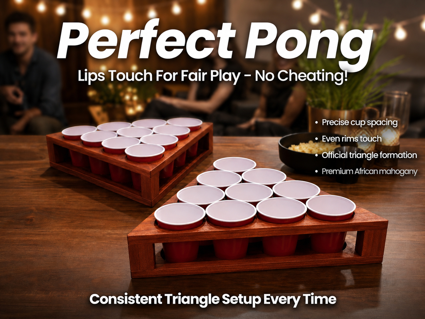 Perfect Pong in African Mahogany