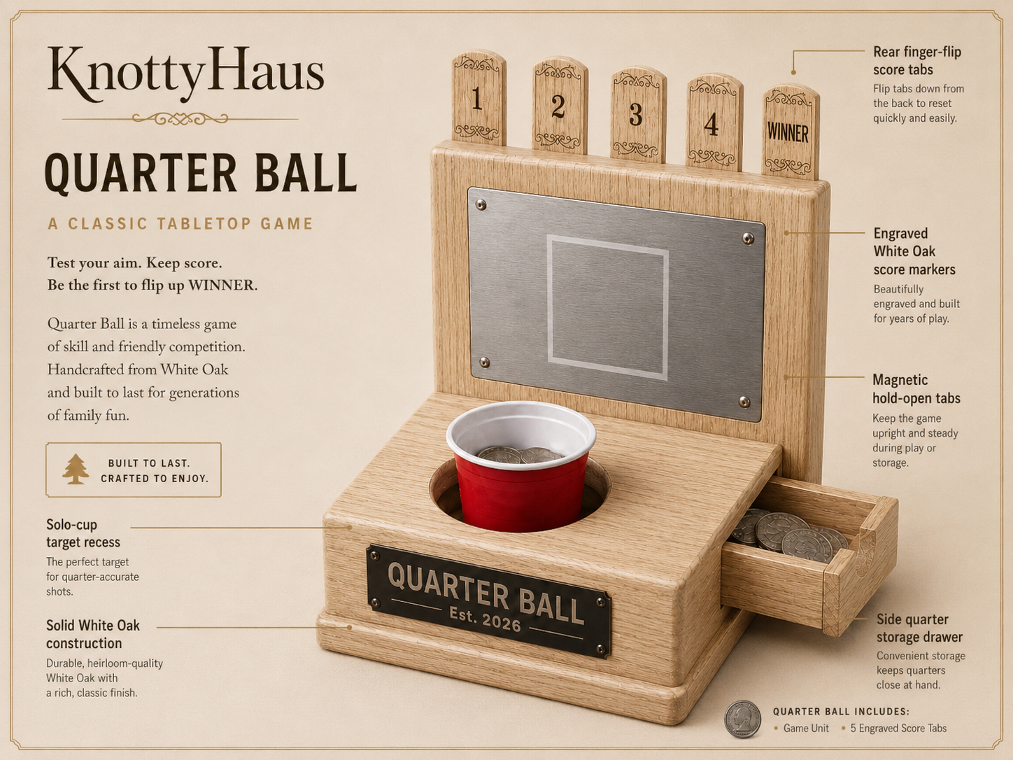Quarter Ball in White Oak